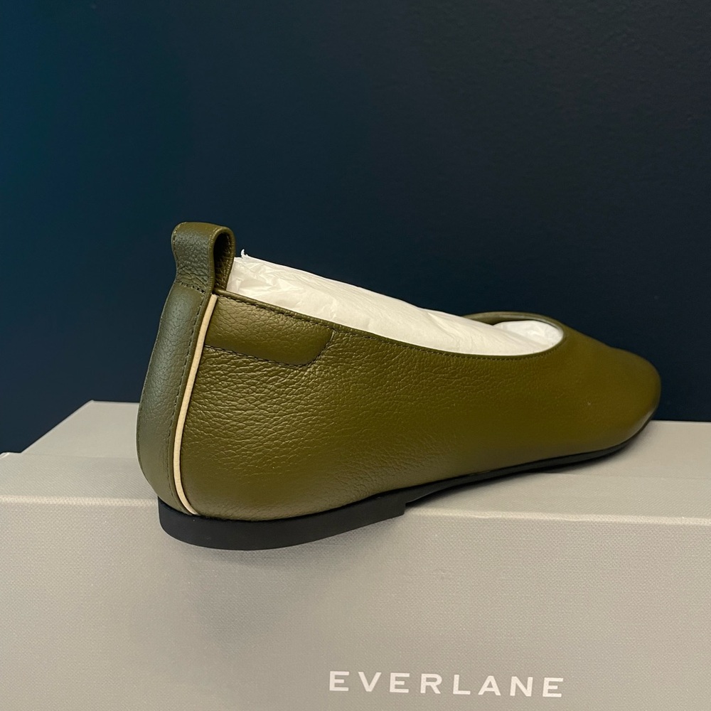 Everlane Women's Green Leather Loafers - Picture 2 of 6